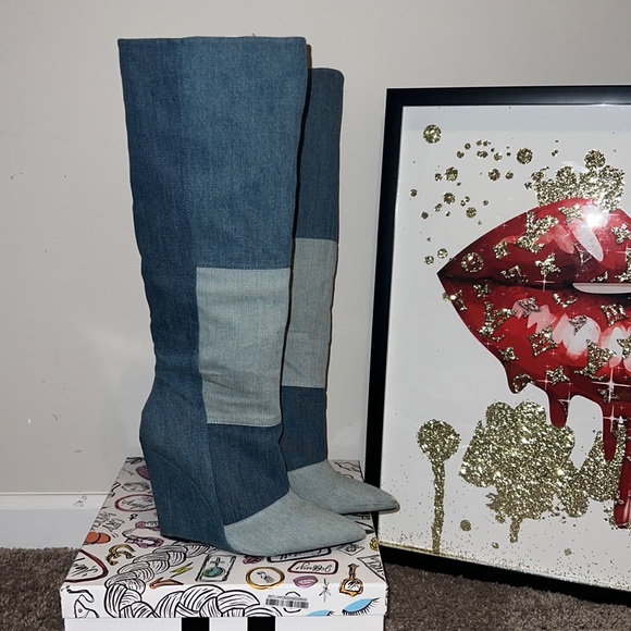 Denim wedge boot ASOS - Picture 2 of 10